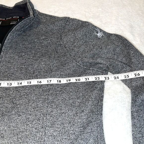SPYDER Endur Full Zip Mid Weight Fleece Lined Sweater Jacket Winter Grey Size XL - Picture 2 of 13